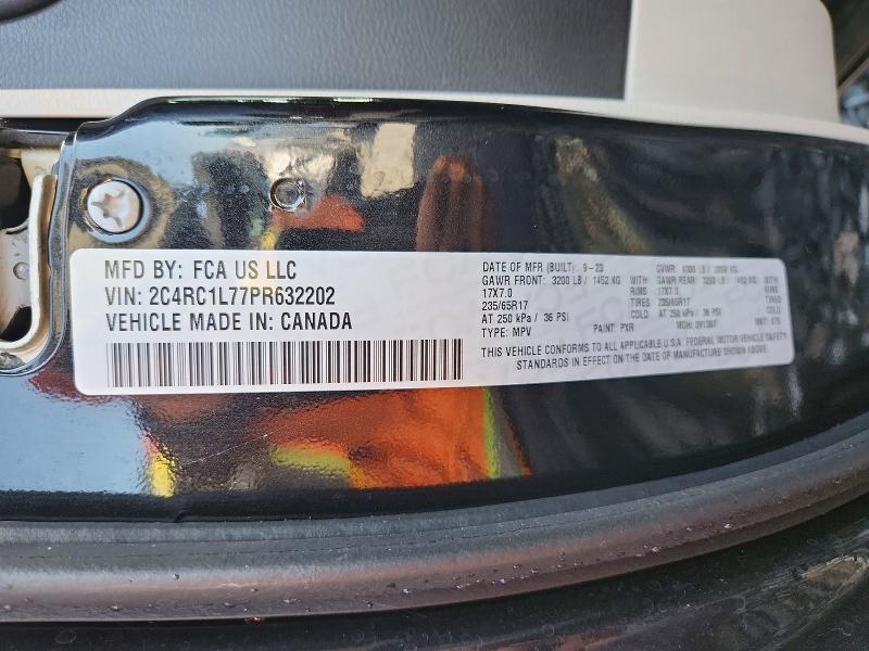 Aukcja sprzedaży 2023 Chrysler Pacifica, vin: 2C4RC1L77PR632202, numer aukcji: 65495626