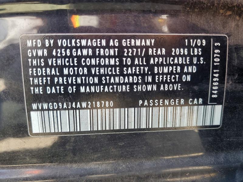 Продаж на аукціоні авто 2010 Volkswagen Gti, vin: WVWGD9AJ4AW218780, номер лоту: 65357966