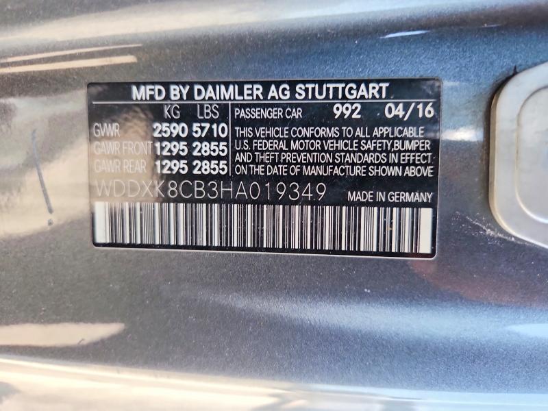 2017 Mercedes-benz S მანქანა იყიდება აუქციონზე, vin: WDDXK8CB3HA019349, აუქციონის ნომერი: 66753076
