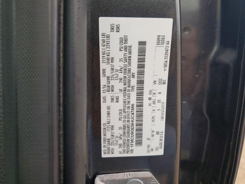 Aukcja sprzedaży 2017 Ford Escape, vin: 1FMCU9GD9HUC47886, numer aukcji: 65012646