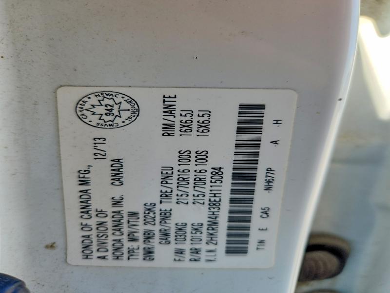 63934356 :رقم المزاد ، 2HKRM4H38EH115084 vin ، 2014 Honda Cr-v مزاد بيع
