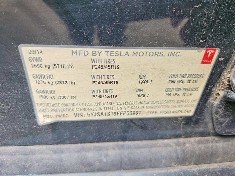 Auction sale of the 2014 Tesla Model S, vin: 5YJSA1S18EFP50997, lot number: 65389806