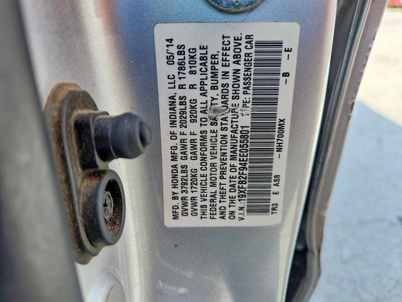 Aukcja sprzedaży 2014 Honda Civic, vin: 19XFB2F94EE055801, numer aukcji: 63594826