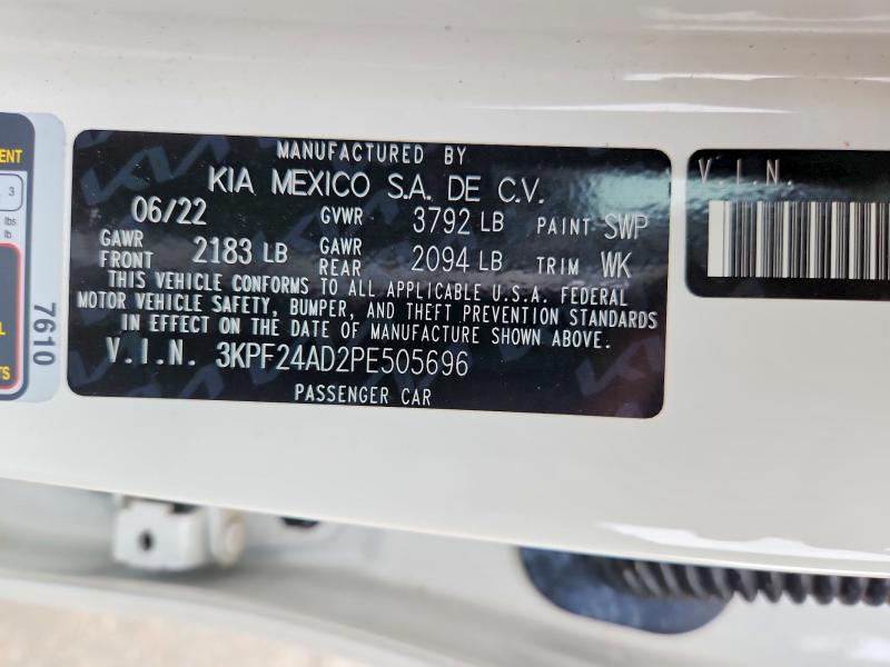 65517856 :رقم المزاد ، 3KPF24AD2PE505696 vin ، 2023 Kia Forte مزاد بيع