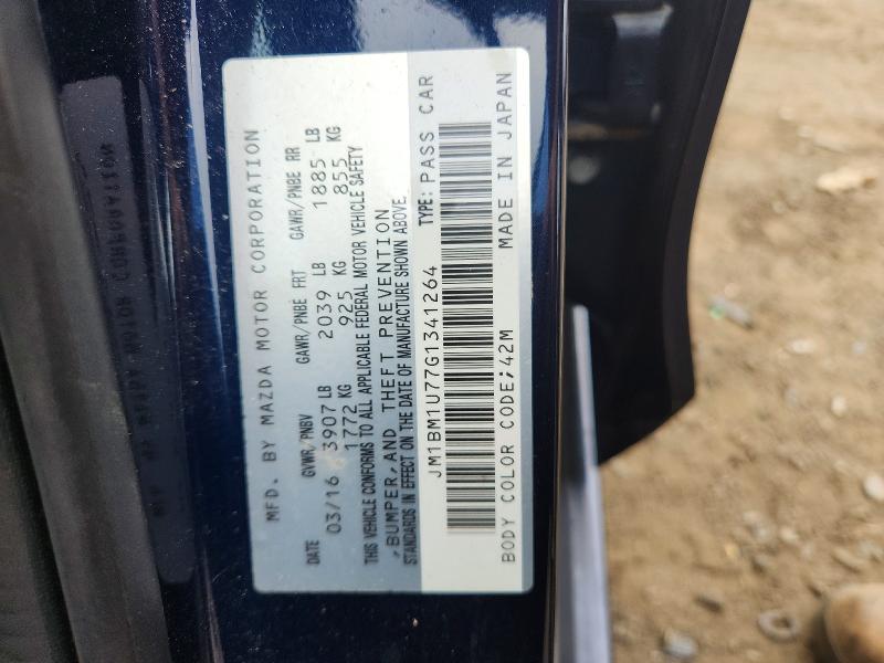 Продажа на аукционе авто 2016 Mazda 3, vin: JM1BM1U77G1341264, номер лота: 64580056
