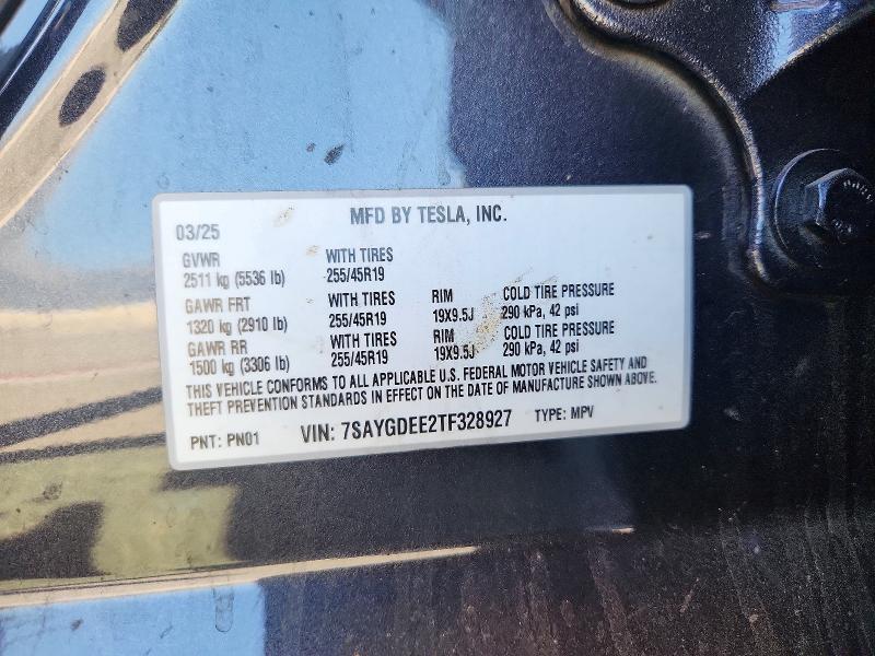 Aukcja sprzedaży 2026 Tesla Model Y, vin: 7SAYGDEE2TF328927, numer aukcji: 65580506