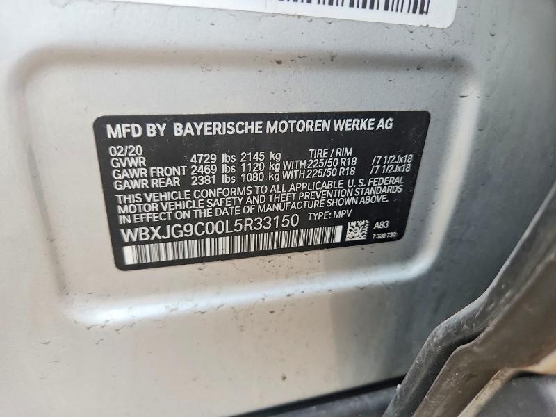 Продажа на аукционе авто 2020 Bmw X1, vin: WBXJG9C00L5R33150, номер лота: 63740846