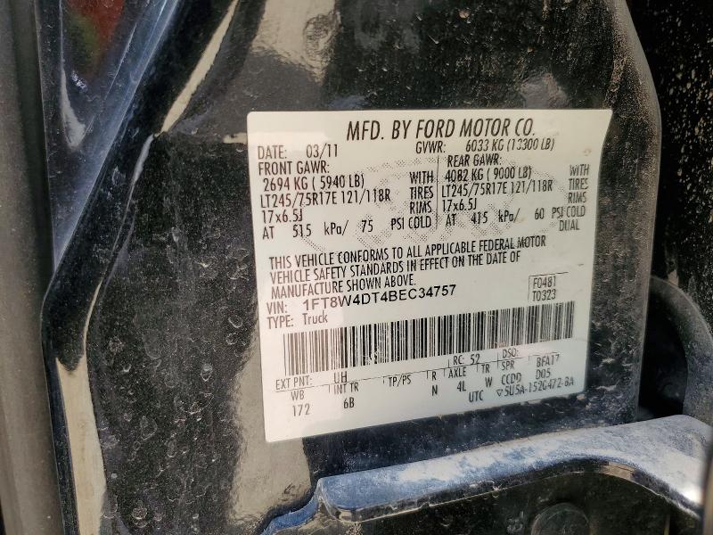 2011 Ford F450 მანქანა იყიდება აუქციონზე, vin: 1FT8W4DT4BEC34757, აუქციონის ნომერი: 64313216