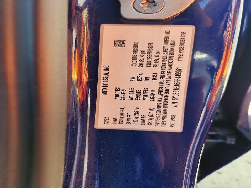 Продажа на аукционе авто 2023 Tesla Model 3, vin: 5YJ3E1EA6PF449961, номер лота: 66129996
