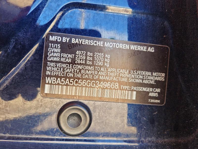 Продажа на аукционе авто 2016 Bmw 528, vin: WBA5A5C56GG349668, номер лота: 63279386