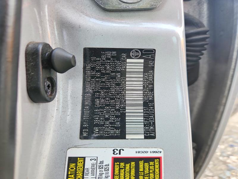 Продаж на аукціоні авто 2010 Toyota Corolla, vin: 2T1BU4EE5AC500431, номер лоту: 64078956