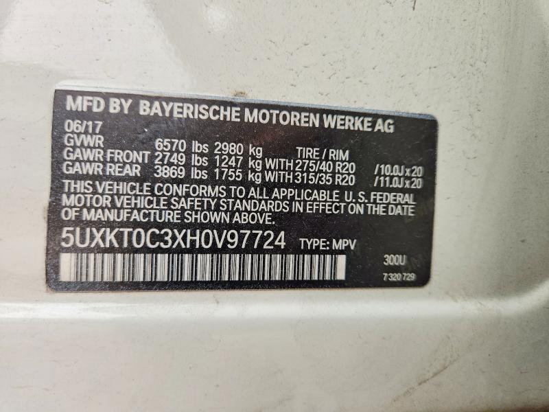 Aukcja sprzedaży 2017 Bmw X5, vin: 5UXKT0C3XH0V97724, numer aukcji: 65062916