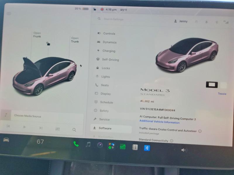 2021 Tesla Model 3 მანქანა იყიდება აუქციონზე, vin: 5YJ3E1EA4MF069044, აუქციონის ნომერი: 64330396