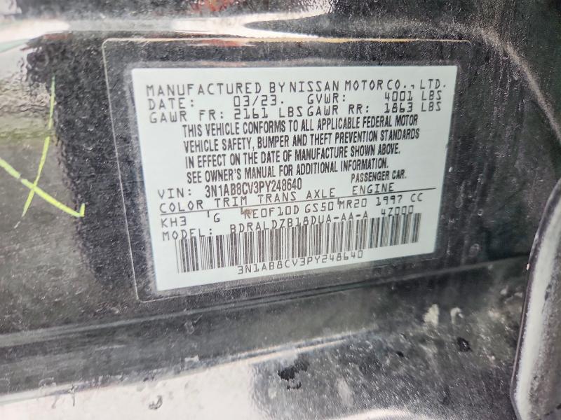 Aukcja sprzedaży 2023 Nissan Sentra, vin: 3N1AB8CV3PY248640, numer aukcji: 63721496