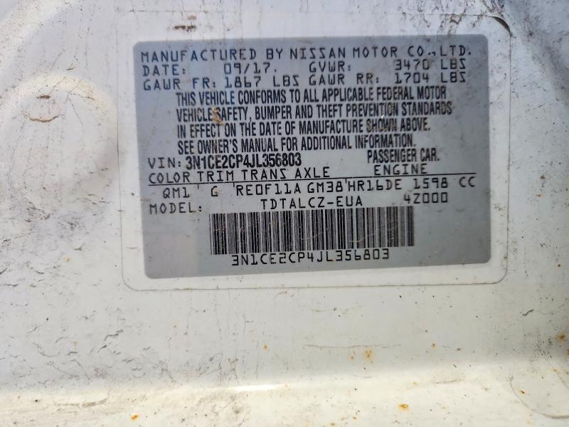 Продажа на аукционе авто 2018 Nissan Versa Note, vin: 3N1CE2CP4JL356803, номер лота: 63396026