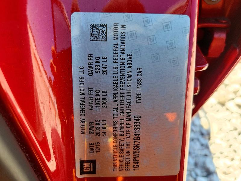 Aukcja sprzedaży 2016 Buick Verano, vin: 1G4PW5SK7G4138349, numer aukcji: 63443816