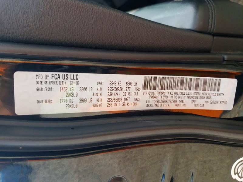 Aukcja sprzedaży 2017 Dodge Durango, vin: 1C4RDJDG3HC737390, numer aukcji: 64447016