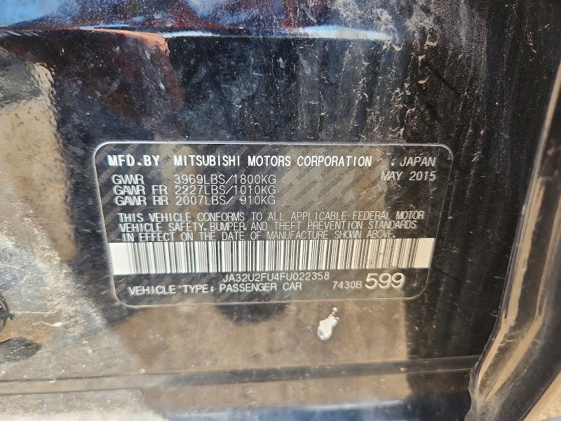 Продажа на аукционе авто 2015 Mitsubishi Lancer, vin: JA32U2FU4FU022358, номер лота: 66812866