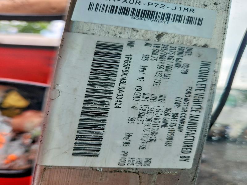Продаж на аукціоні авто 2020 Ford F59, vin: 1F65F5KN8L0A03424, номер лоту: 62263196