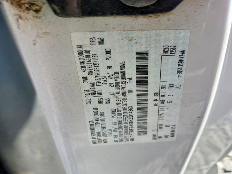 Продаж на аукціоні авто 2019 Ford F250, vin: 1FTBF2A68KED14863, номер лоту: 66730836