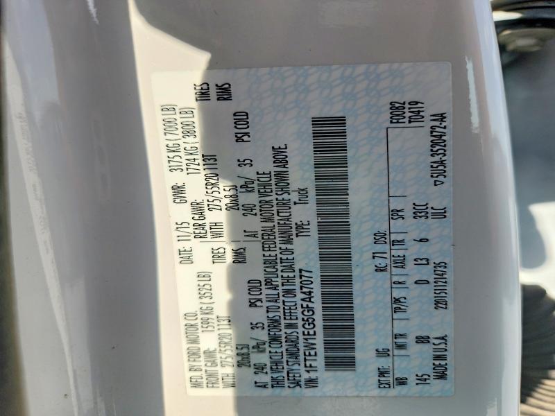 Aukcja sprzedaży 2016 Ford F150, vin: 1FTEW1EG5GFA47077, numer aukcji: 63836906