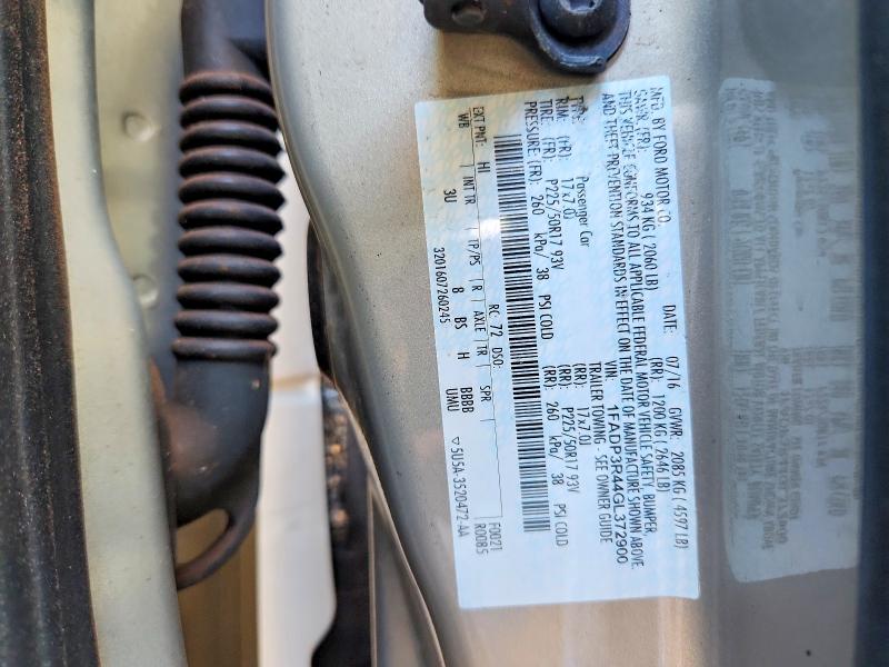 Auction sale of the 2016 Ford Focus, vin: 1FADP3R44GL372900, lot number: 67197616