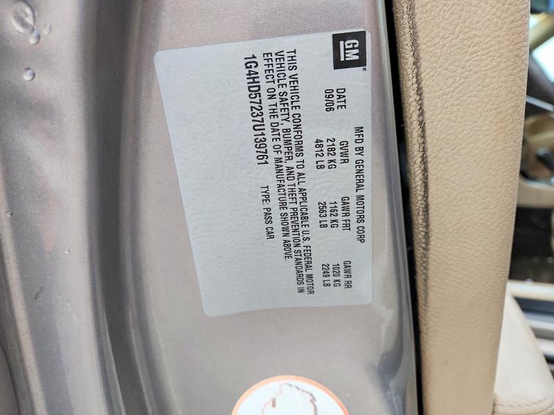 Aukcja sprzedaży 2007 Buick Lucerne, vin: 1G4HD57237U139761, numer aukcji: 64978006