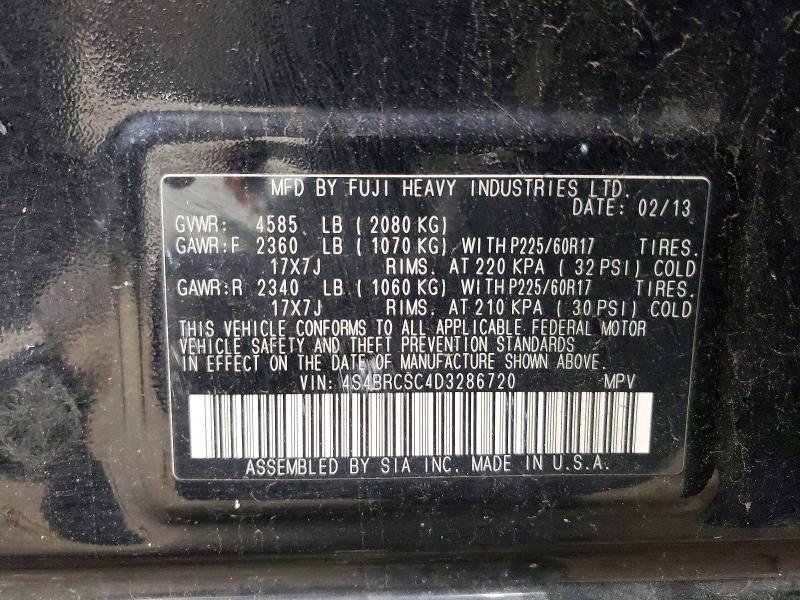 64767806 :رقم المزاد ، 4S4BRCSC4D3286720 vin ، 2013 Subaru Outback مزاد بيع