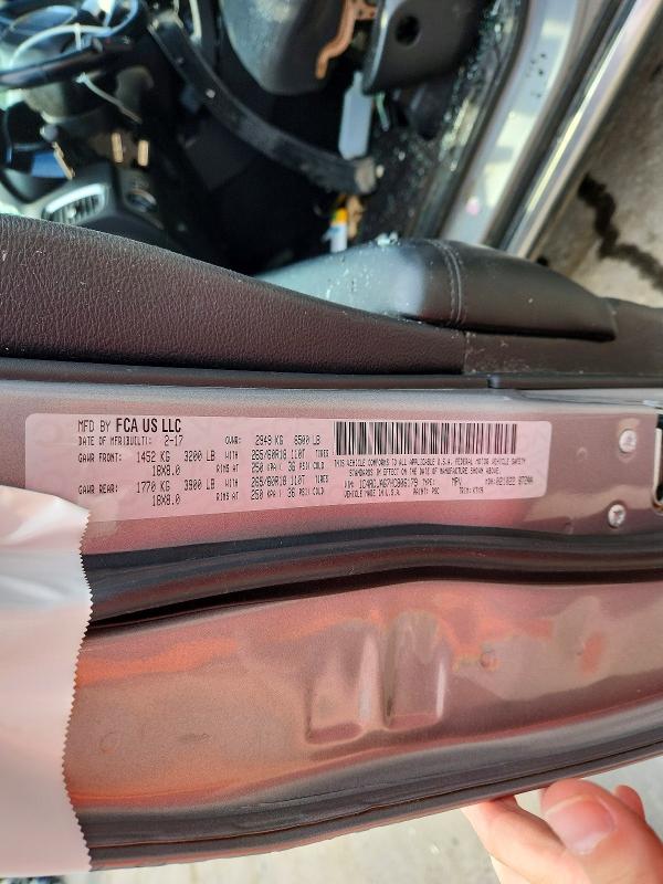 2017 Dodge Durango მანქანა იყიდება აუქციონზე, vin: 1C4RDJAG7HC806179, აუქციონის ნომერი: 64377016