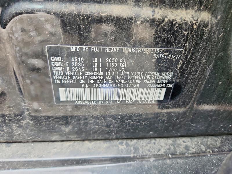 Aukcja sprzedaży 2017 Subaru Legacy, vin: 4S3BNAB67H3047036, numer aukcji: 64147016