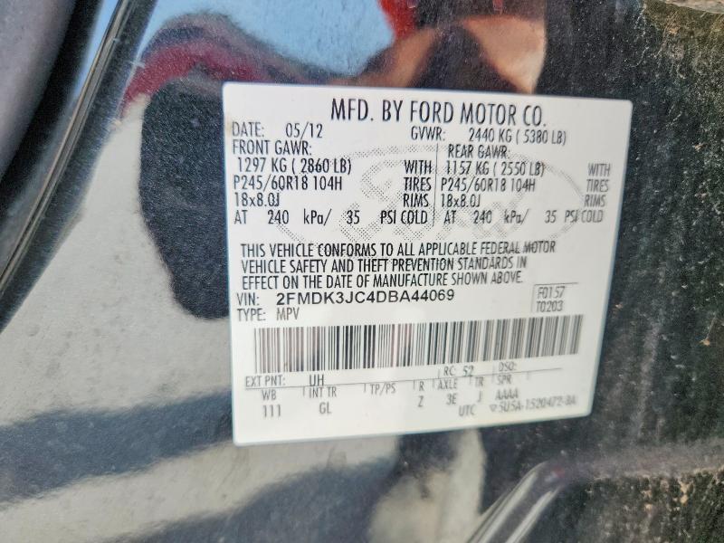 Aukcja sprzedaży 2013 Ford Edge, vin: 2FMDK3JC4DBA44069, numer aukcji: 65894926
