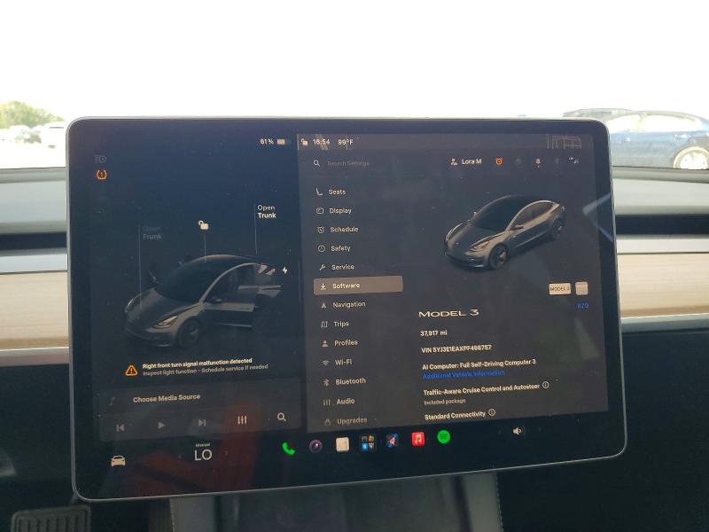 65812276 :رقم المزاد ، 5YJ3E1EAXPF498757 vin ، 2023 Tesla Model 3 مزاد بيع