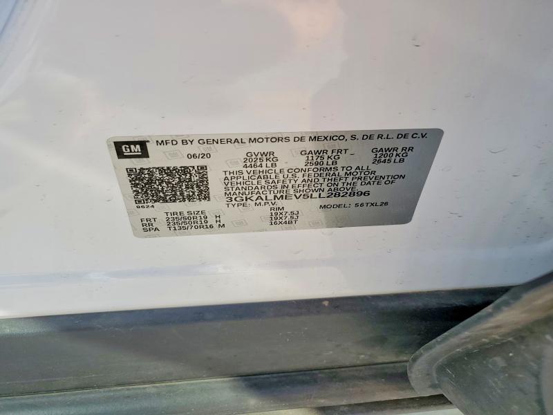 Aukcja sprzedaży 2020 Gmc Terrain, vin: 3GKALMEV5LL282896, numer aukcji: 63232496