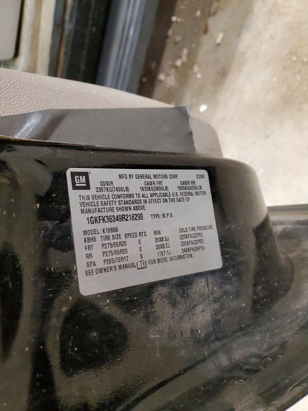 Продаж на аукціоні авто 2009 Gmc Yukon Xl, vin: 1GKFK36349R218298, номер лоту: 66505216