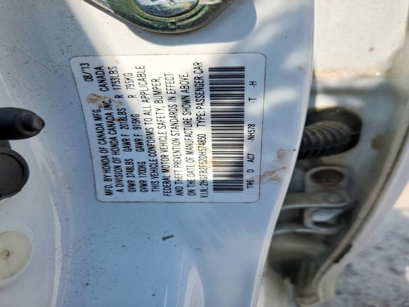 Aukcja sprzedaży 2013 Honda Civic, vin: 2HGFB2F52DH574850, numer aukcji: 62695086