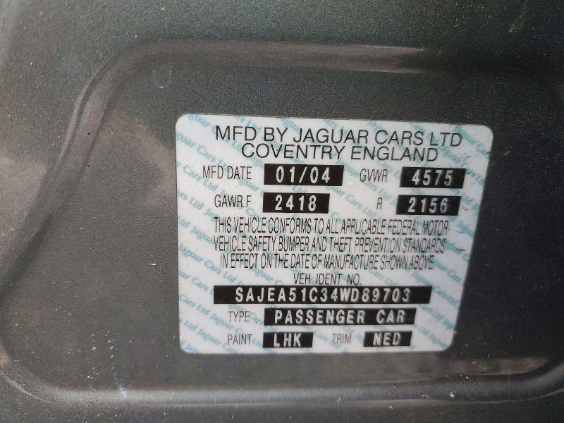 63853956 :رقم المزاد ، SAJEA51C34WD89703 vin ، 2004 Jaguar X-type مزاد بيع