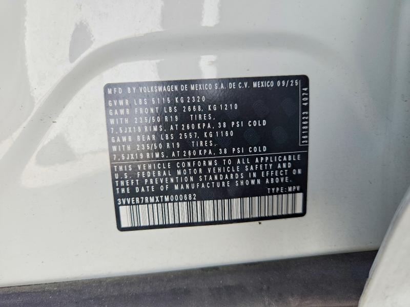 Продажа на аукционе авто 2026 Volkswagen Tiguan, vin: 3VVER7RMXTM000682, номер лота: 66183176