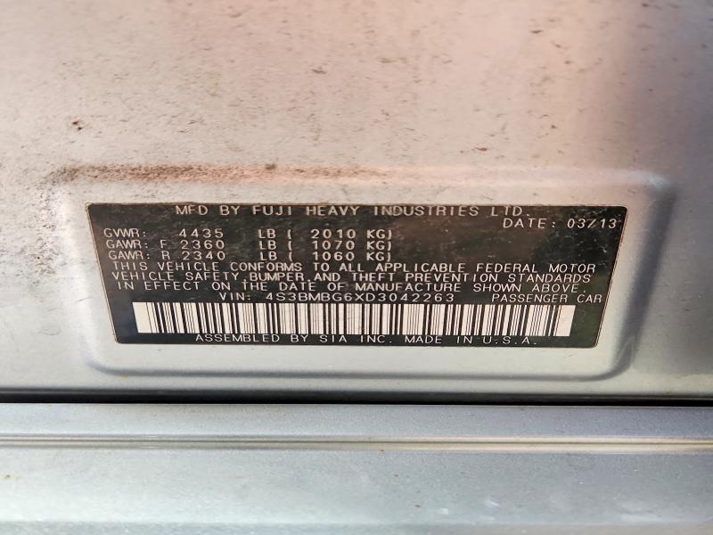 65334566 :رقم المزاد ، 4S3BMBG6XD3042263 vin ، 2013 Subaru Legacy مزاد بيع