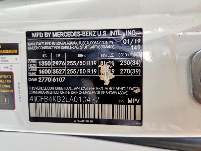 Продажа на аукционе авто 2020 Mercedes-benz Gle, vin: 4JGFB4KB2LA010422, номер лота: 65606576