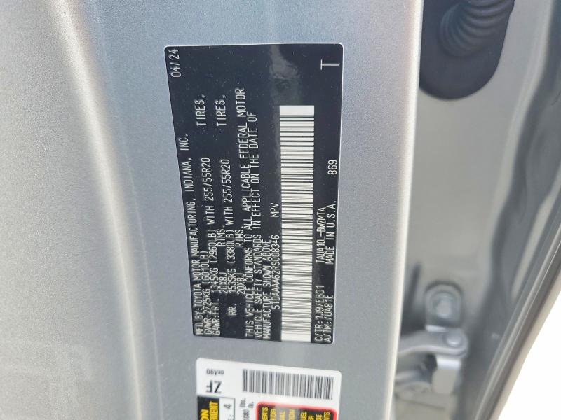 2024 Lexus Tx350 მანქანა იყიდება აუქციონზე, vin: 5TDAAAA62RS008346, აუქციონის ნომერი: 64232166