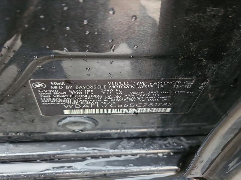 Продажа на аукционе авто 2011 Bmw 535, vin: WBAFU7C56BC781782, номер лота: 64378966