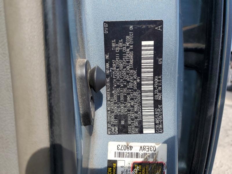 Продажа на аукционе авто 2007 Toyota Sienna, vin: 5TDZK22C77S009757, номер лота: 65559896