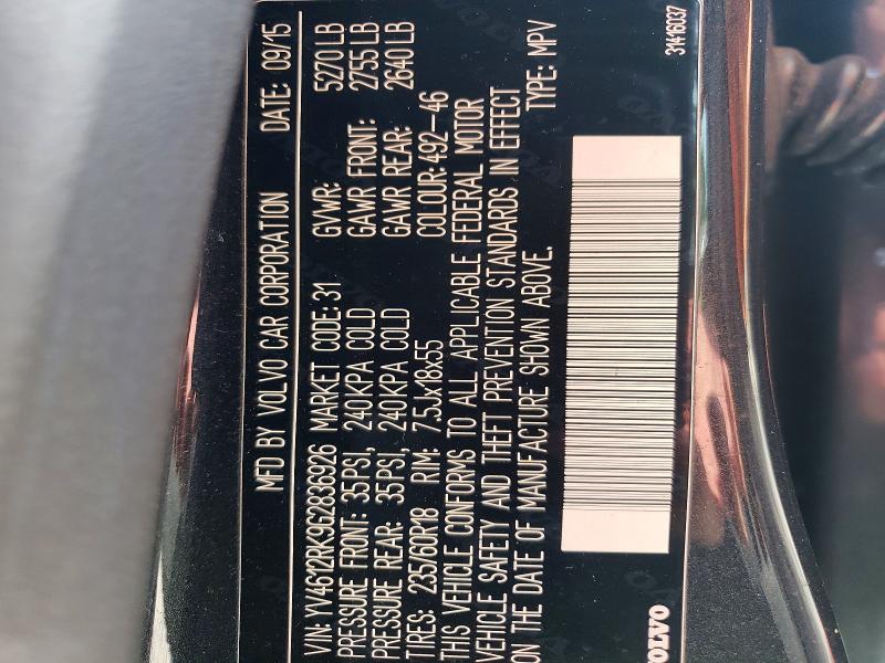 Продаж на аукціоні авто 2016 Volvo Xc60, vin: YV4612RK9G2836926, номер лоту: 63713566