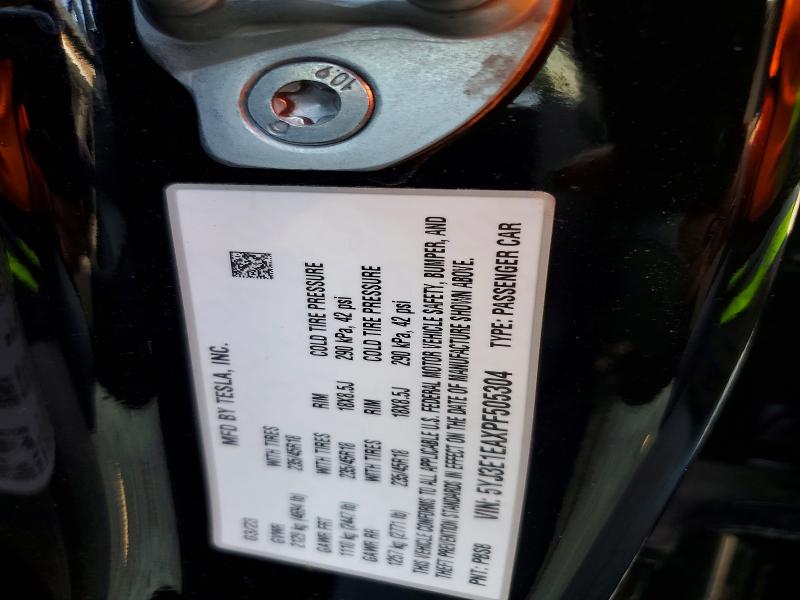 Aukcja sprzedaży 2023 Tesla Model 3, vin: 5YJ3E1EAXPF505304, numer aukcji: 64998036