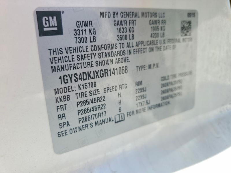Aukcja sprzedaży 2016 Cadillac Escalade, vin: 1GYS4DKJXGR141068, numer aukcji: 64975756