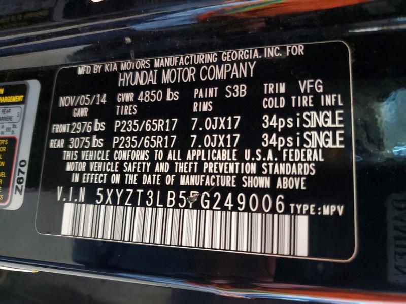 2015 Hyundai Santa Fe Sport მანქანა იყიდება აუქციონზე, vin: 5XYZT3LB5FG249006, აუქციონის ნომერი: 63798386