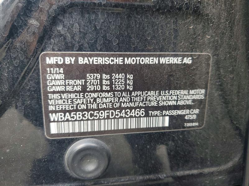 Aukcja sprzedaży 2015 Bmw 535, vin: WBA5B3C59FD543466, numer aukcji: 64773276
