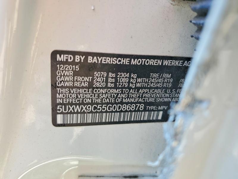 Aukcja sprzedaży 2016 Bmw X3, vin: 5UXWX9C55G0D86878, numer aukcji: 65959826