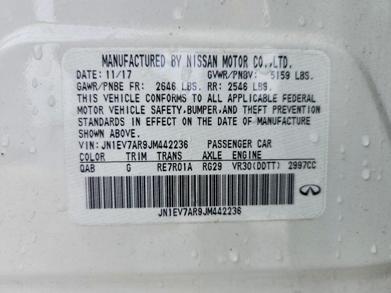 Продажа на аукционе авто 2018 Infiniti Q50, vin: JN1EV7AR9JM442236, номер лота: 65804576