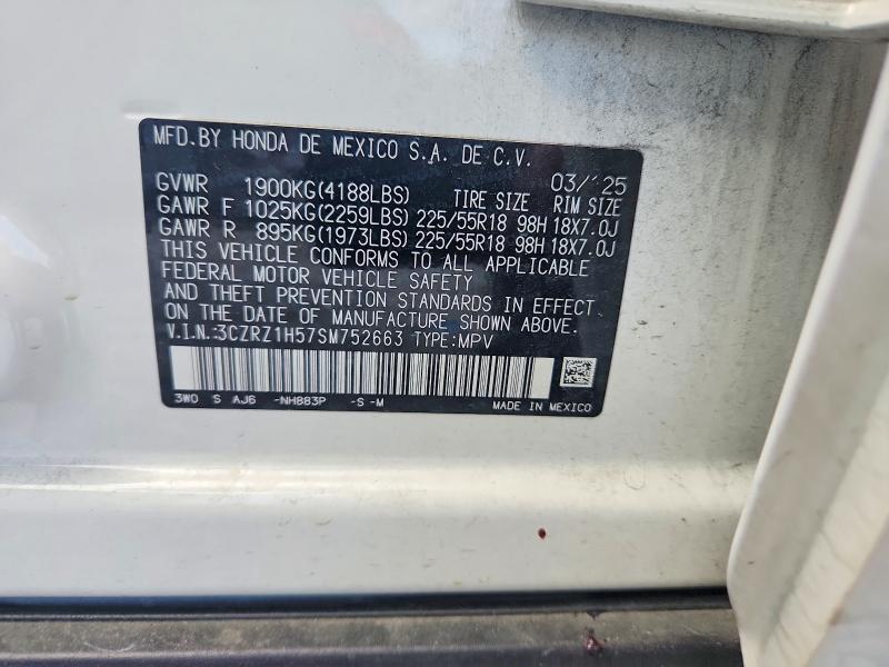 Aukcja sprzedaży 2025 Honda Hr-v, vin: 3CZRZ1H57SM752663, numer aukcji: 65815946
